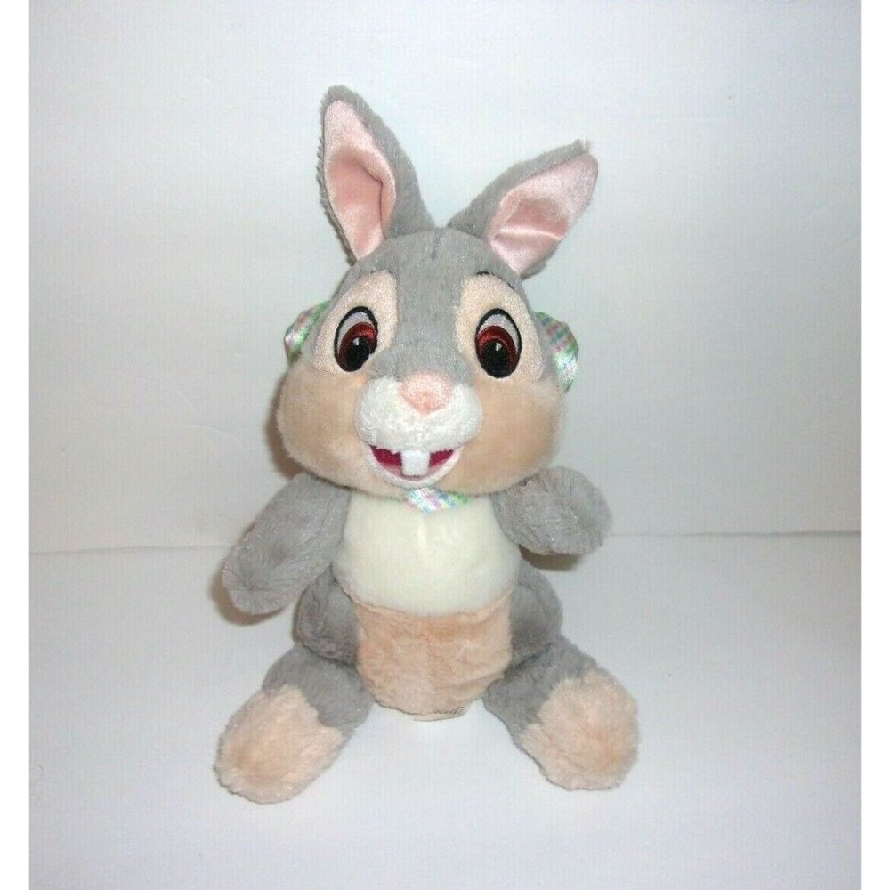 Disney Parks Thumper Bunny Rabbit Happy Easter 2010 Satin Plaid Butterfly Plush